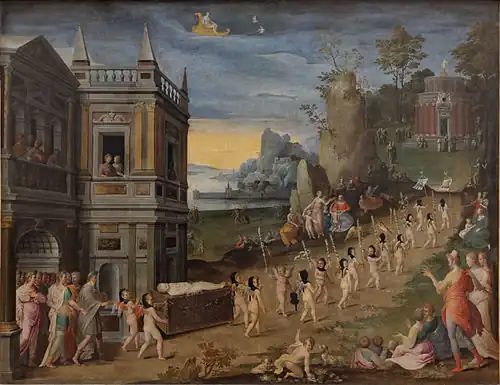 Henri Lerambert, Les Funérailles de l'Amour (1560-1570, musée du Louvre).