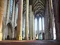 Colonnes du XIIIe&nbsp;siècle de l'église des Jacobins de Toulouse.
