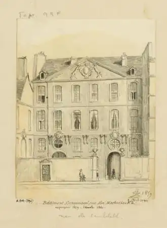 Le bâtiment conventuel avant sa démolition.