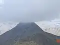 Le pic de Boussolenc dans les nuages.