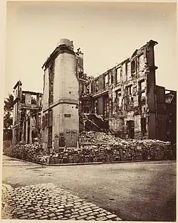 Bâtiments détruits en 1870-1871.