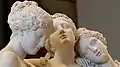 Détail des visages des Grâces.