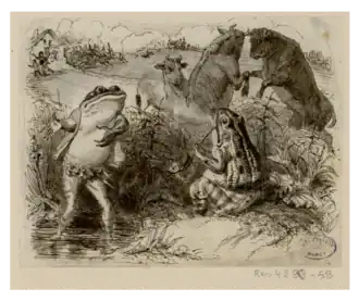 Les deux Taureaux et une Grenouille.