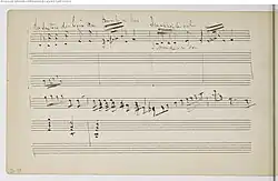 esquisse autographe