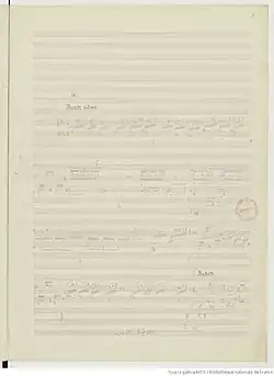 page du manuscrit.