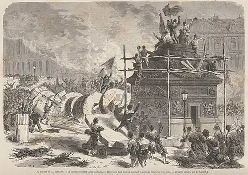 La colonne aussitôt après sa chute, par Auguste Lançon.