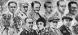 Trombinoscope des participants au Grand Prix de La Baule 1931.