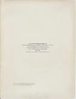 Image illustrative de l’article Poésies (Mallarmé)