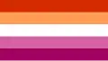Drapeau de fierté lesbienne créé en 2018.
