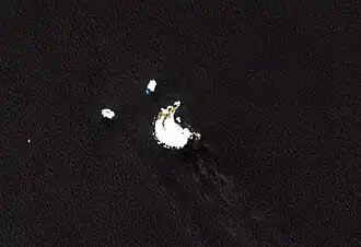 Photo satellite de l'île Leskov