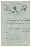 Lettre à entête, 1846.