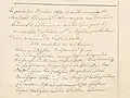 Copie du début de la lettre à l'empereur d'Allemagne