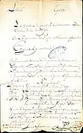 Lettre du lendemain, indiquant le remplacement des illettrés par d'autres qui savent lire et écrire. ADRML 1L203.