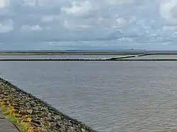 Vue sur la moitié orientale du golfe de Ley et la presqu'île de Leyhörn.