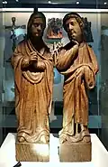 Vierge et Saint Jean (chêne, 1230-40), Liège, Grand Curtius