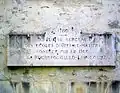 Plaque au-dessus de l'entrée de la ferme de la Montagne à Liancourt (60)