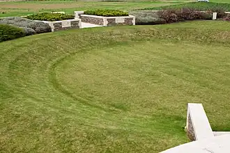 Traces du cratère.