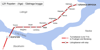 Voir la carte de la ligne.