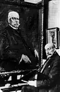 Max Liebermann devant le portrait de Paul von Hindenburg, 1927.