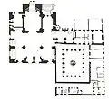 Plan au sol de l'église Notre-Dame et bâtiments de collegiale