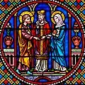 Église Saint-Austremoine d'Issoire. Scènes de la vie de saint Joseph (1894) : le mariage avec Marie.