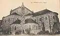 Liffré ː l'église paroissiale au début du XXe&nbsp;siècle, vue extérieure d'ensemble (carte postale).