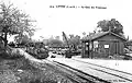 Liffré ː la gare des tramways au début du XXe&nbsp;siècle (carte postale).