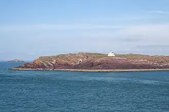 Phare à Quarry Point sur l'île Skokholm