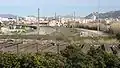 L'arrivée des voies à la gare du Prado (état en février 2009)