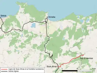 Image illustrative de l’article Ligne de Souk Ahras à la frontière tunisienne