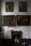 Les œuvres de Victor Mottez et de Bernard-Joseph Wamps du mur pignon S-O