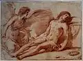 Christ mort et un ange, XVIIe&nbsp;siècle, Le Guerchin.