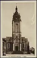 L'église paroissiale Saint-Sixte au début du XXe&nbsp;siècle (carte postale).