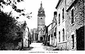Limerzel : le bas du bourg vers 1925 (carte postale).