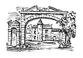 Logis du Magnou, vue vers l'ouest, en 1865.