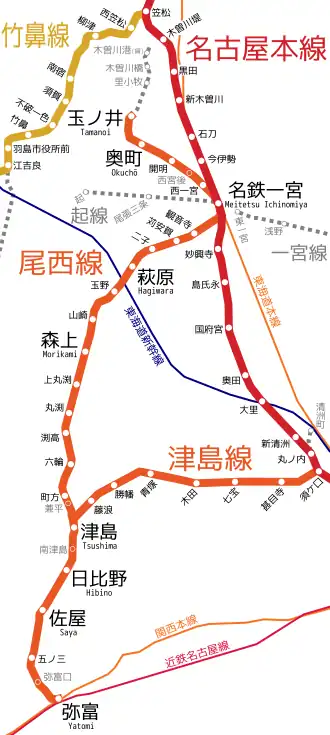 Voir la carte de la ligne.