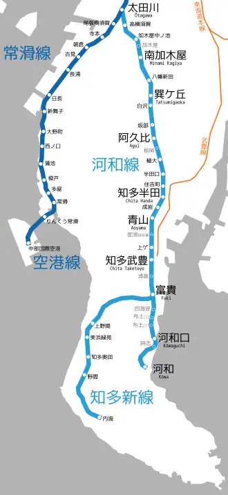 Voir la carte de la ligne.