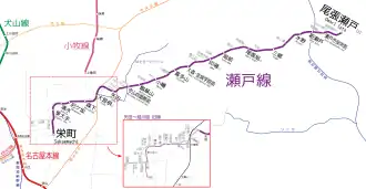 Voir la carte de la ligne.