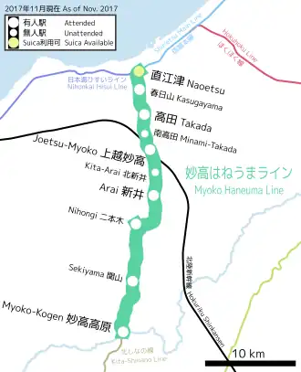 Voir la carte de la ligne.
