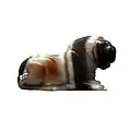 Statuette de lion en agate, trouvaille de la statuette d'or.