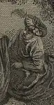 Jean Michel Liotard - Gravure, Entretiens amoureux, détail.