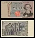 1&nbsp;000&nbsp;lires Giuseppe Verdi (1969-86)