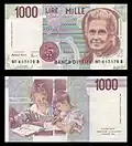 1&nbsp;000&nbsp;lires Maria Montessori (1990-2002)