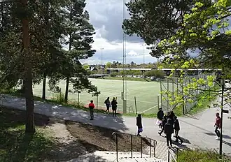 Terrain de sport.