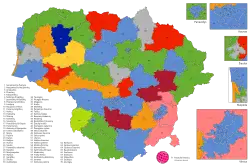 Parti arrivé en tête au premier tour par circonscription.