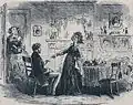 La « rigor » de la tante de Mr F., avec Arthur et Flora, par Phiz.
