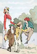Femme et enfants portant un spencer. François Courboin, Petits Patriotes.