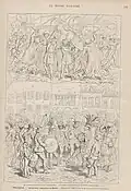 Le carnaval traditionnel de Binche, 1877.