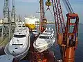 La Paimpolaise chargeant des bateaux à Southampton.