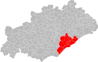 Localisation de Sète Agglopôle Méditerranée